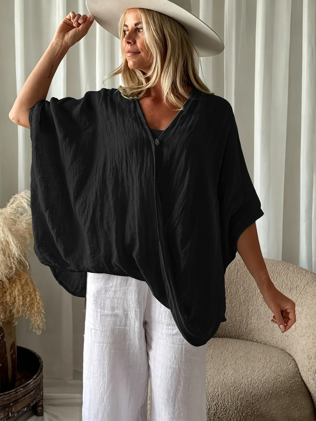 Winnie - Bluse Im Bohemian Stil Mit Weiten Ärmeln
