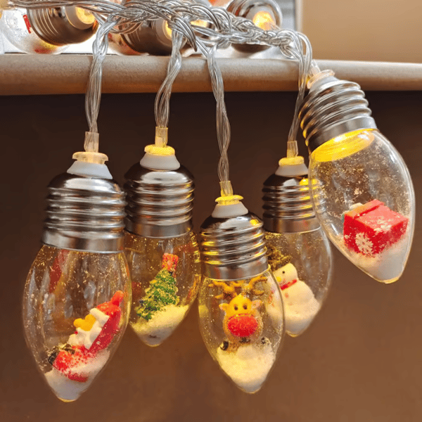 VintageGlow – Vintage-Weihnachtsdekoration, LED-Birnen Lichterketten