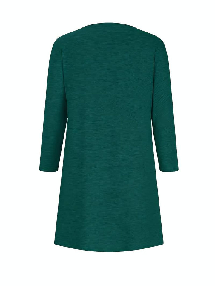 Alinor - Lässiges Kariertes Patchwork Kleid Mit Langen Ärmeln