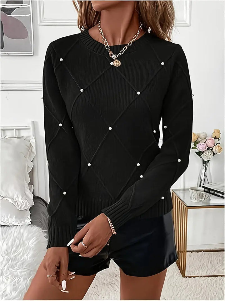 Turid – Eleganter Langarm Strickpullover
