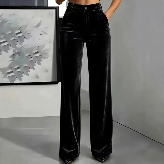 Jana - Hose Mit Hohem Bund Und Weitem Bein