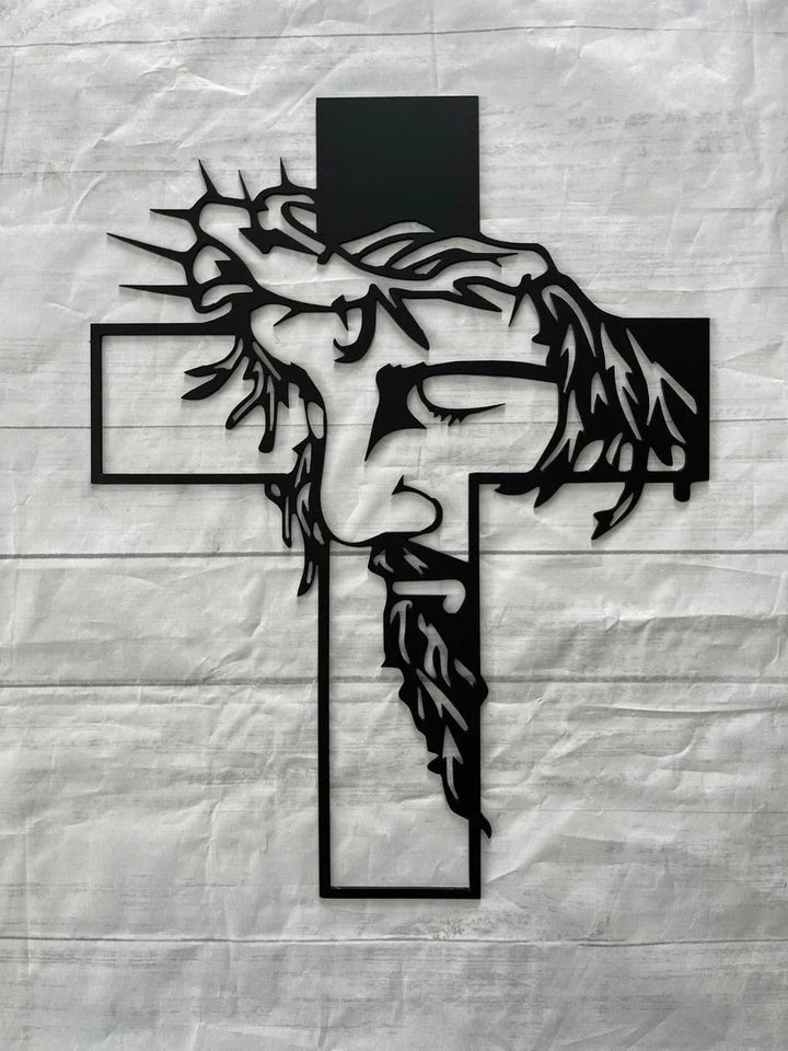 ChristCraft – Metallschild mit Jesus-Kreuz  Wanddekoration mit Christusmotiv