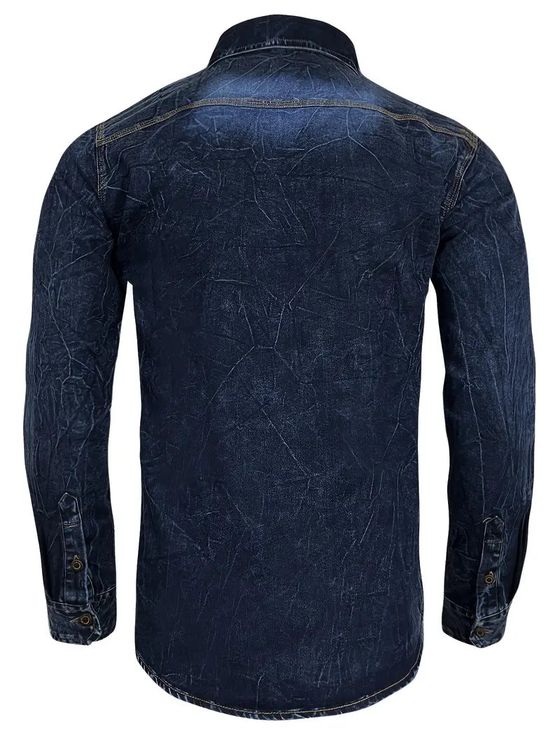 Angelo – Jeanshemd Mit Knopfleiste Und Aufgesetzten Taschen