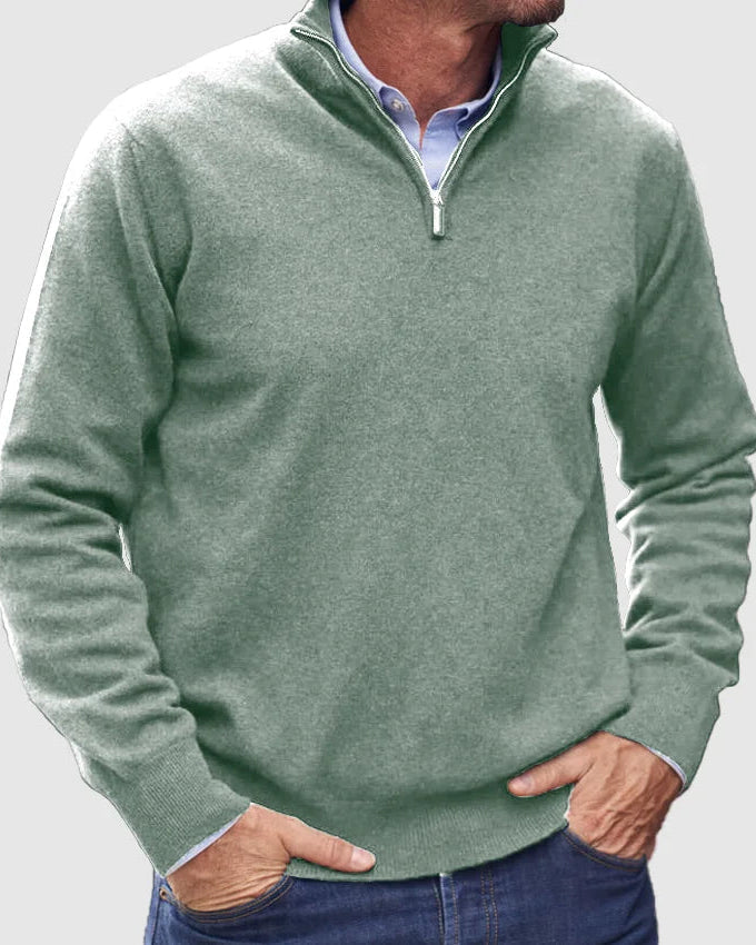Mitch - Langarm Reißverschluss Pullover
