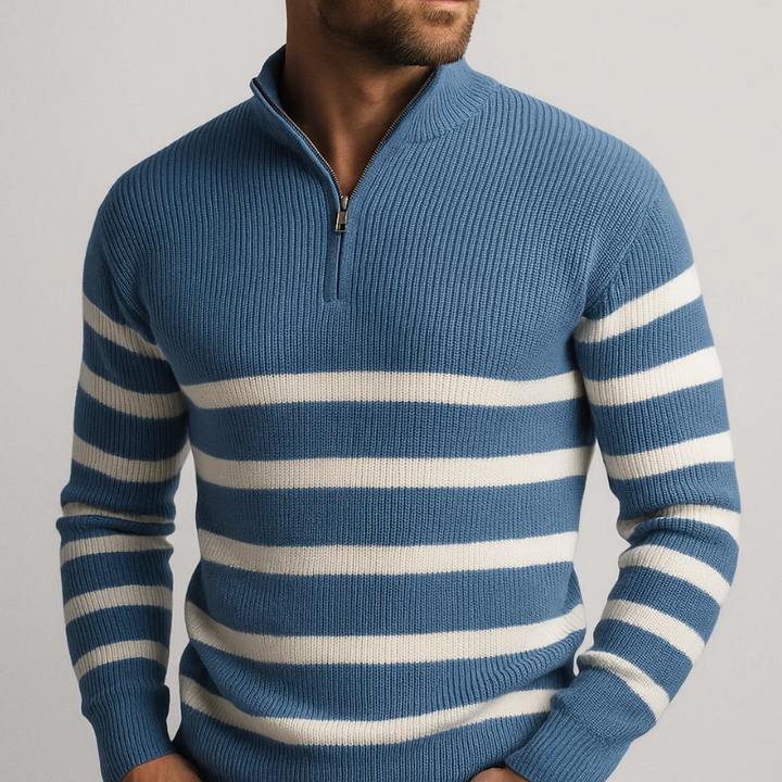 Lamine – Gerippter Strickpullover Mit Reißverschluss