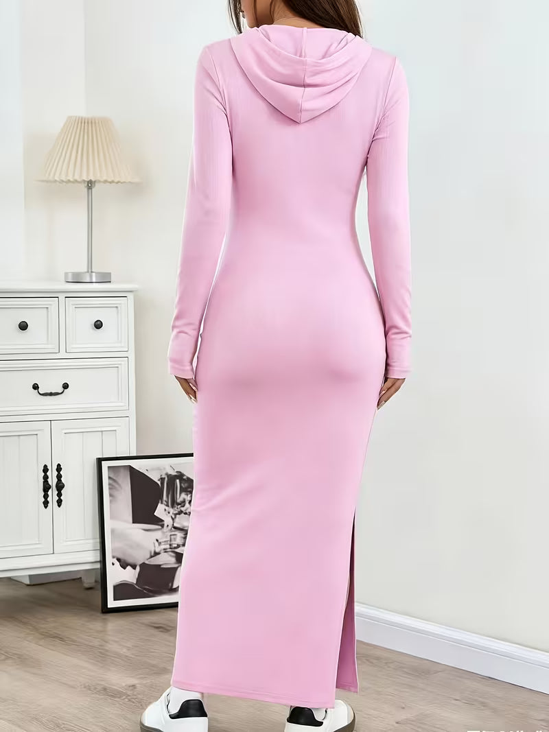 Dahye – Langärmliges Maxikleid Mit Kapuze