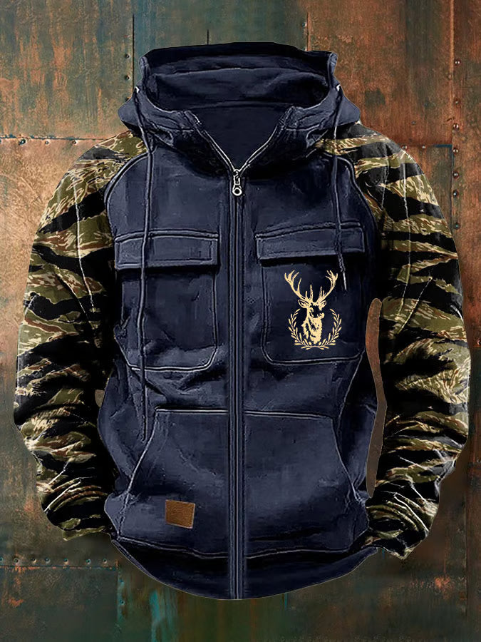 Jernard – Kapuzenjacke Mit Reißverschluss Und Mehreren Taschen