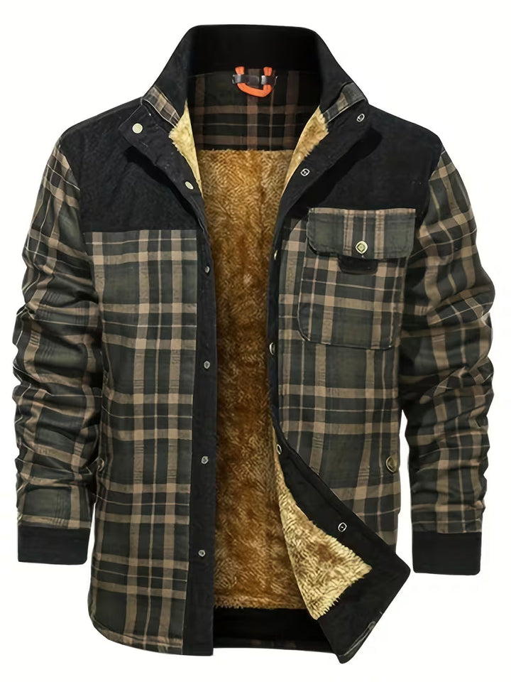 Kerrik – Karierte Jacke Mit Plüschfutter Am Revers