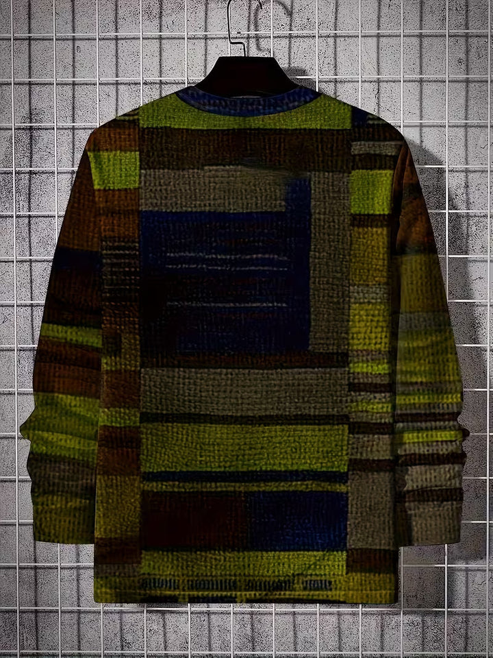 Kellan – Langärmliges Hemd MIT Geometrischem Patchwork-print