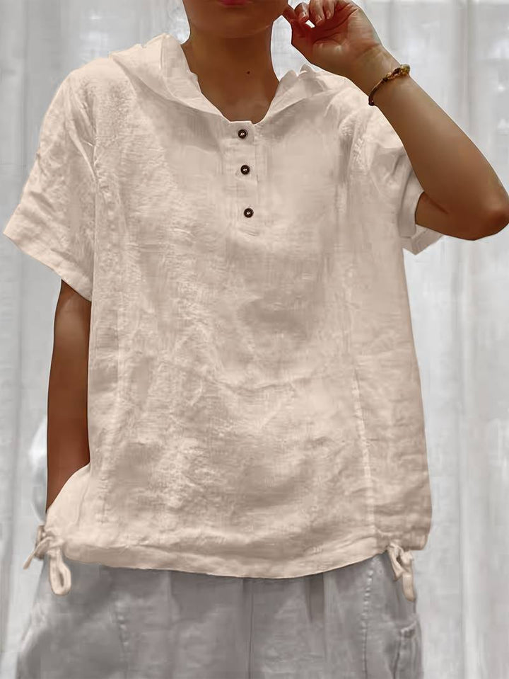 Dounia - Lockere Kapuzenjacke Mit Kurzen Ärmeln Und Knopfleiste