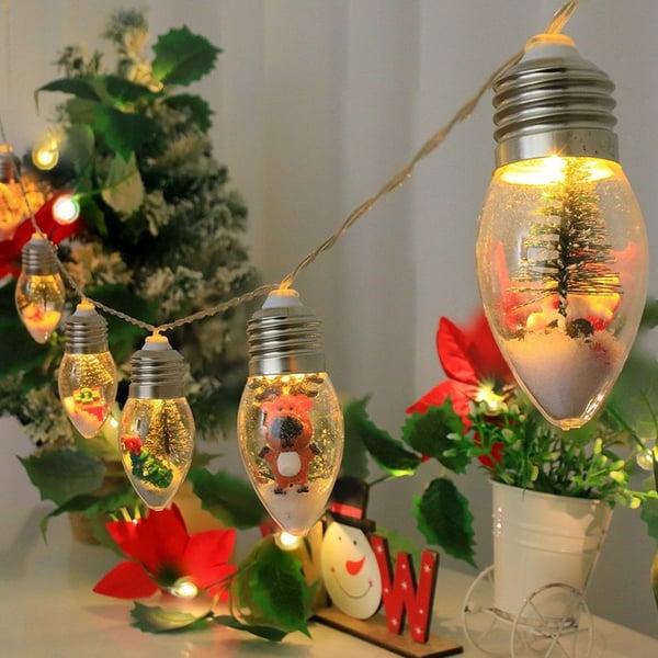 VintageGlow – Vintage-Weihnachtsdekoration, LED-Birnen Lichterketten