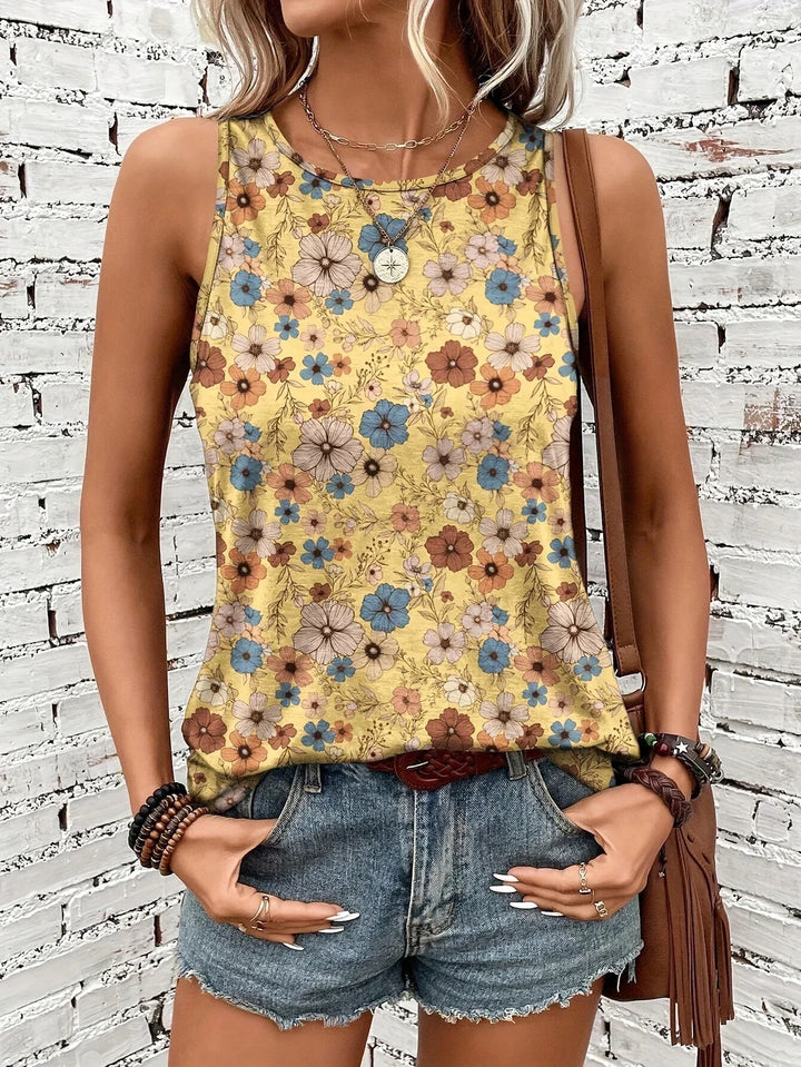 Lilou – Lässiges Sommer Top Mit Blumen Drucken