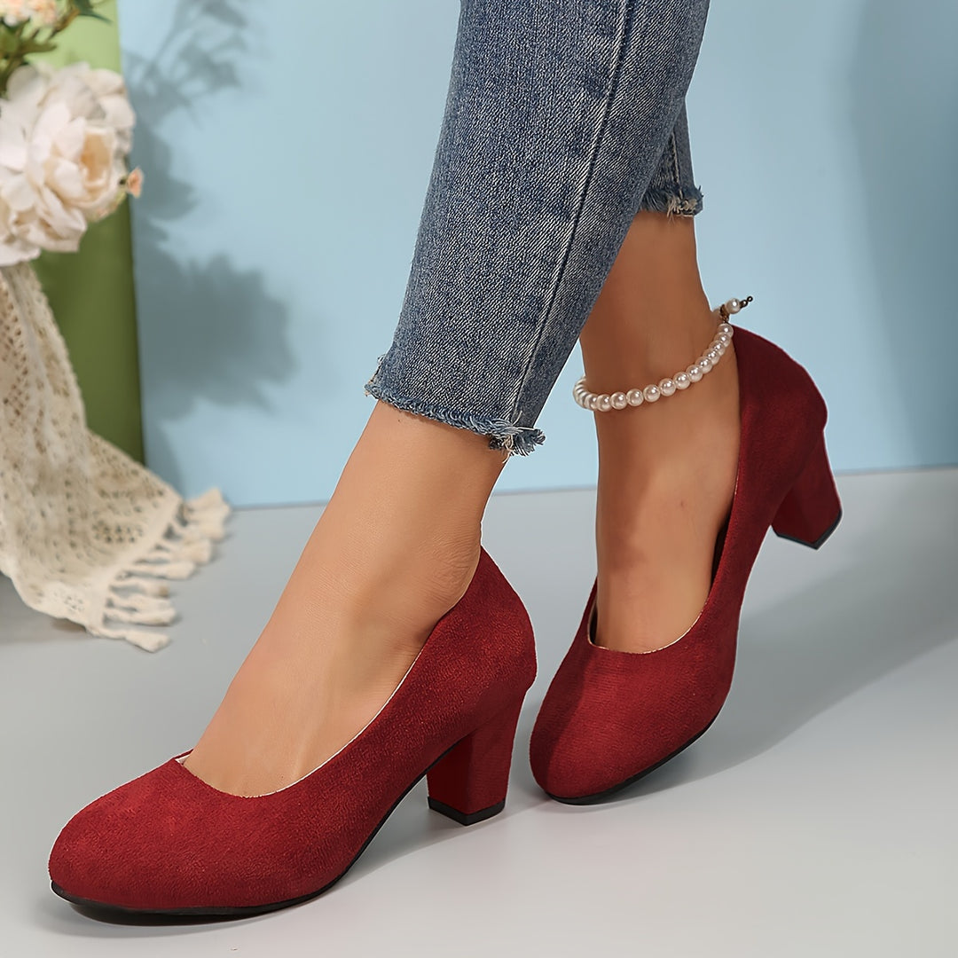 Kirstten – Pumps Aus Wildleder Mit Blockabsatz