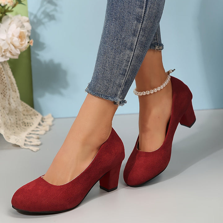 Kirstten – Pumps Aus Wildleder Mit Blockabsatz