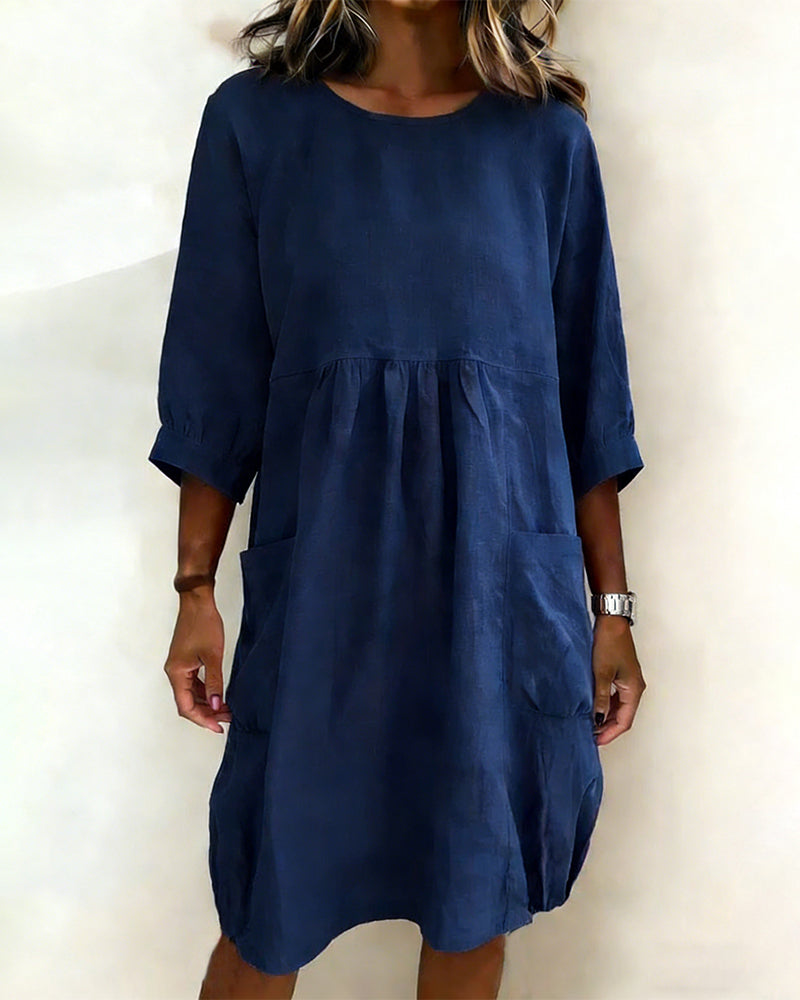 Maleesha - Stilvolles Kleid Mit Weiten Ärmeln