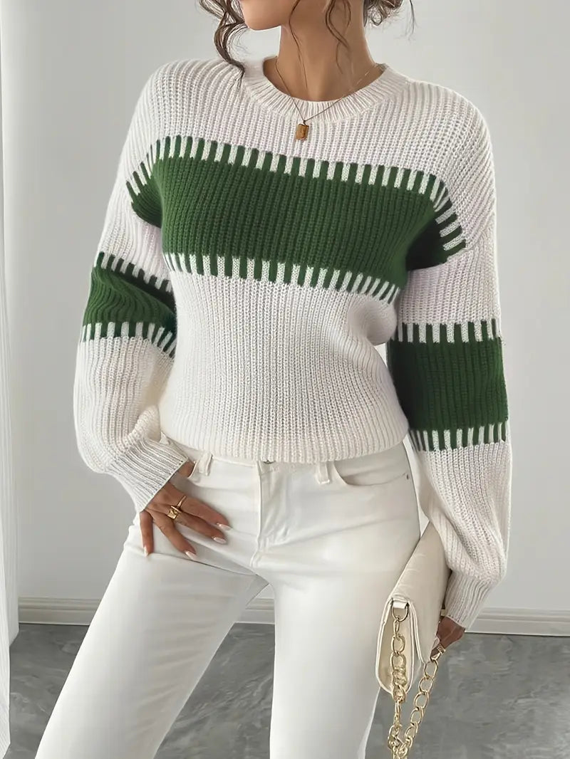 Gyneth - Langärmeliger Pullover Mit Rundhalsausschnitt