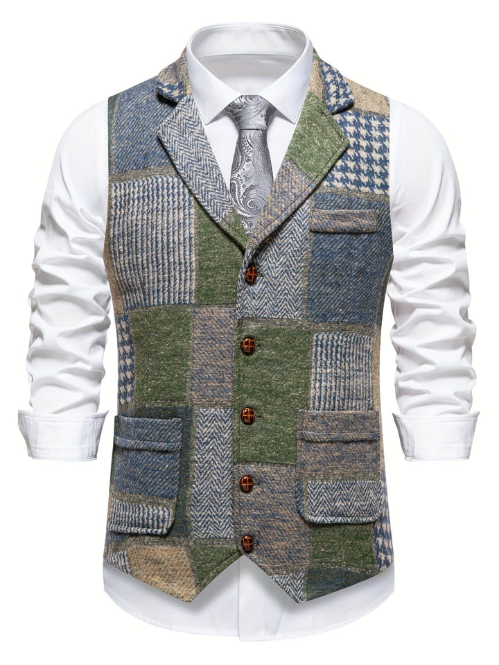 Mladen - Vintage Anzugweste Mit Revers Und Tasche