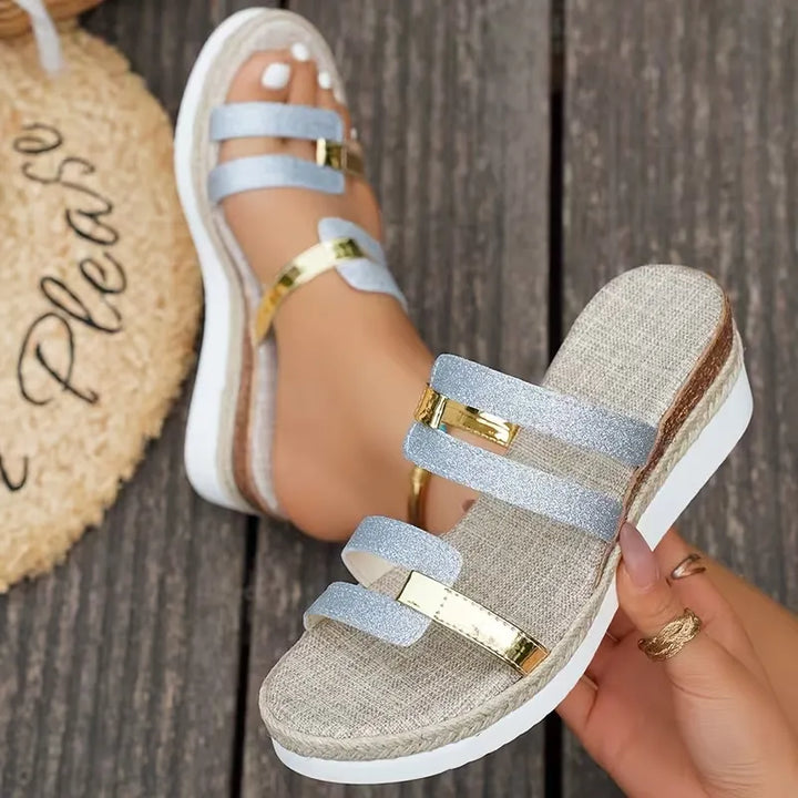 Gerrits – Plateau-Sandalen mit Riemchen Und Schnallenverschluss Vorne