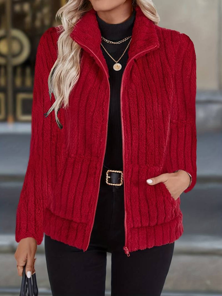 Zoharia - Stylische Winterjacke Mit Langen Ärmeln und Tasche