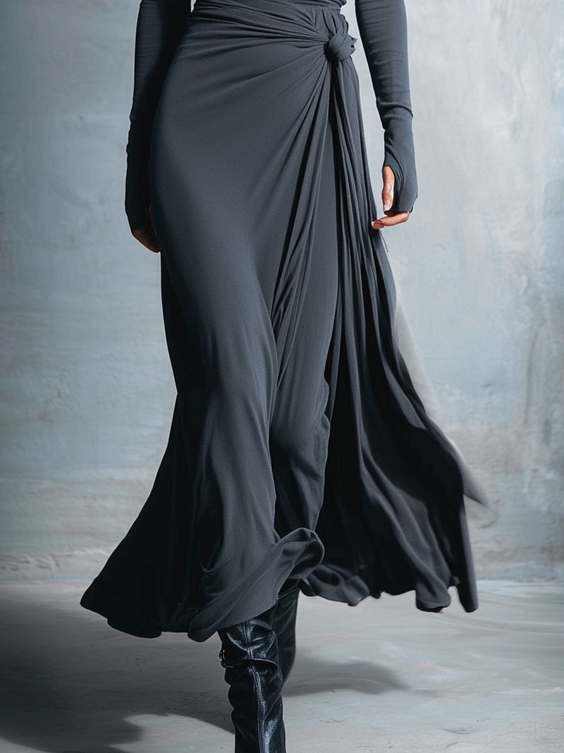 Joeena – Maxikleid Mit Seitlichem Knoten