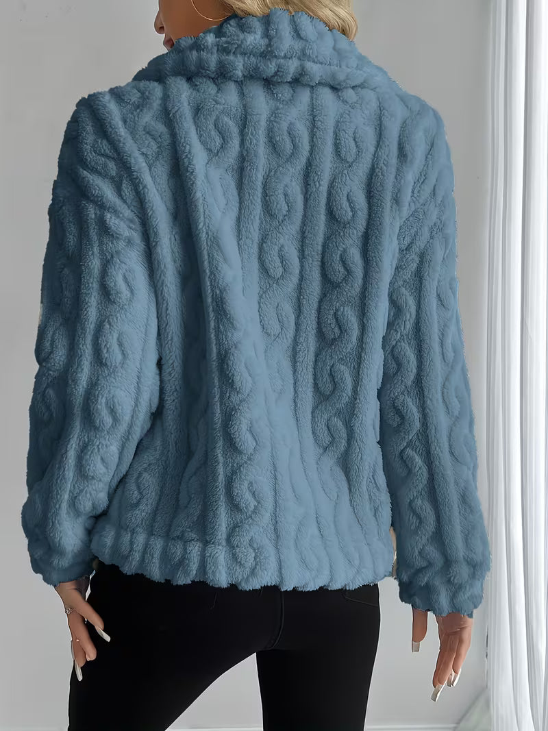 Losina – Teddyjacke MIT Zopfmuster Und Flauschigem Futter