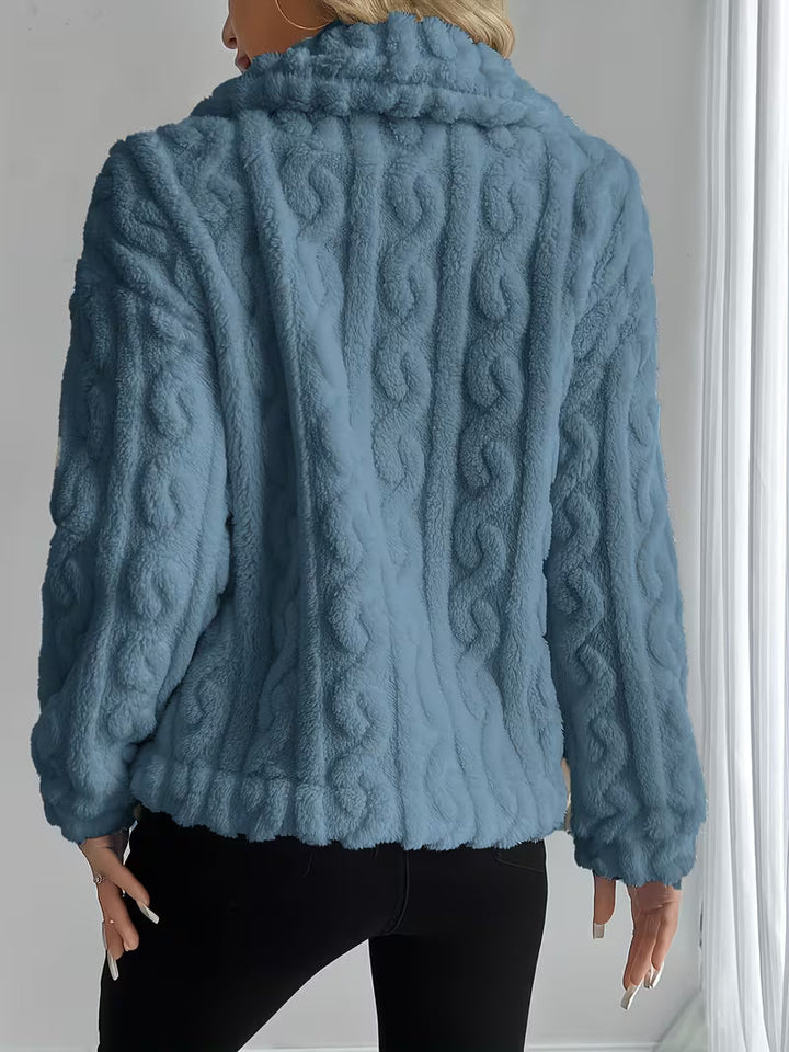 Losina – Teddyjacke MIT Zopfmuster Und Flauschigem Futter