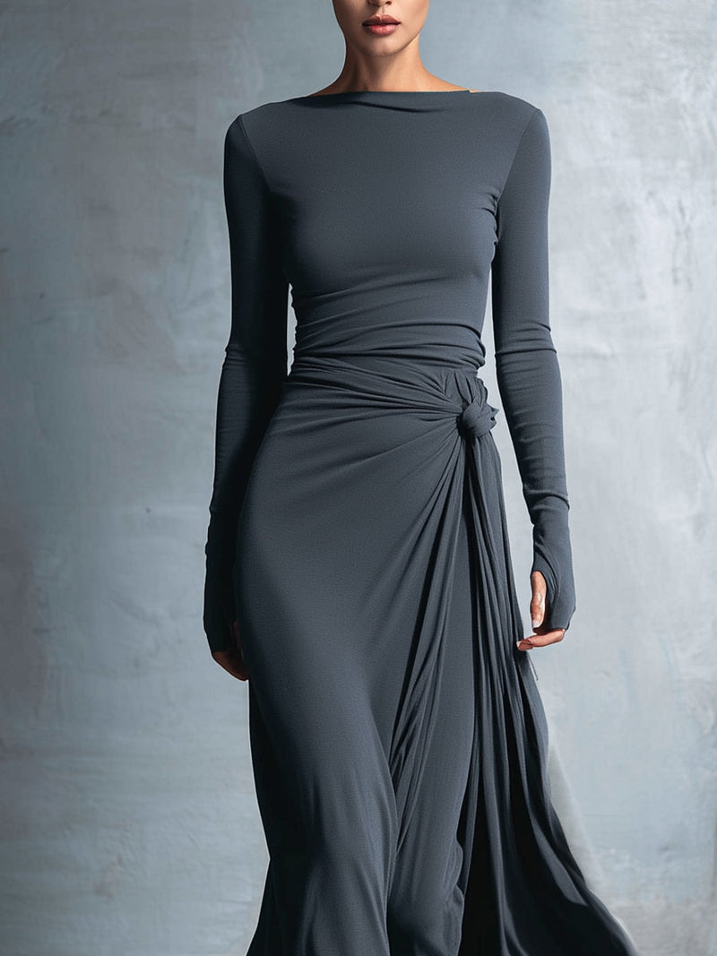 Joeena – Maxikleid Mit Seitlichem Knoten