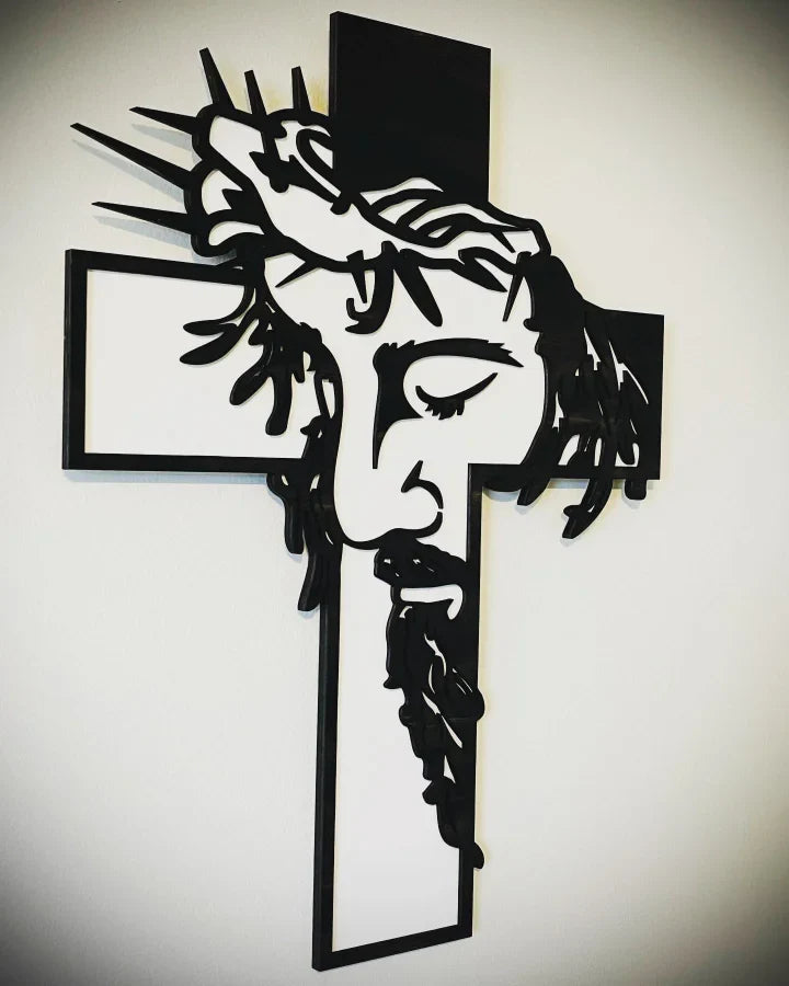 ChristCraft – Metallschild mit Jesus-Kreuz  Wanddekoration mit Christusmotiv