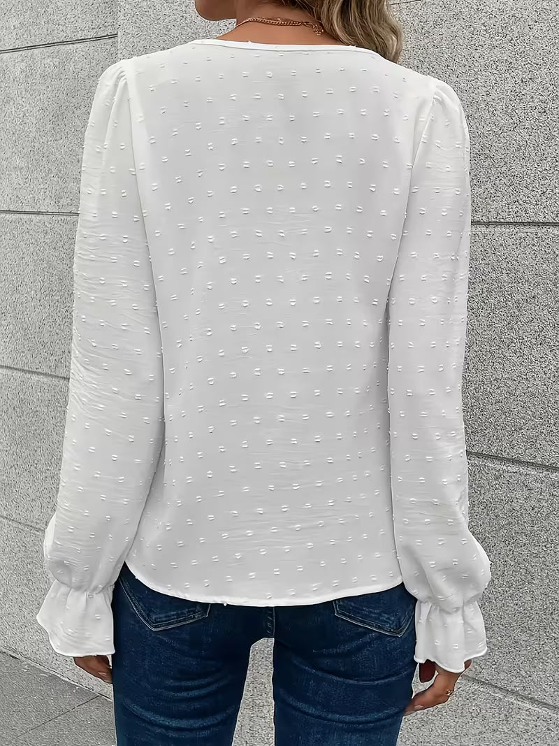Rejina – Elegante Bluse Mit Spitzenkragen