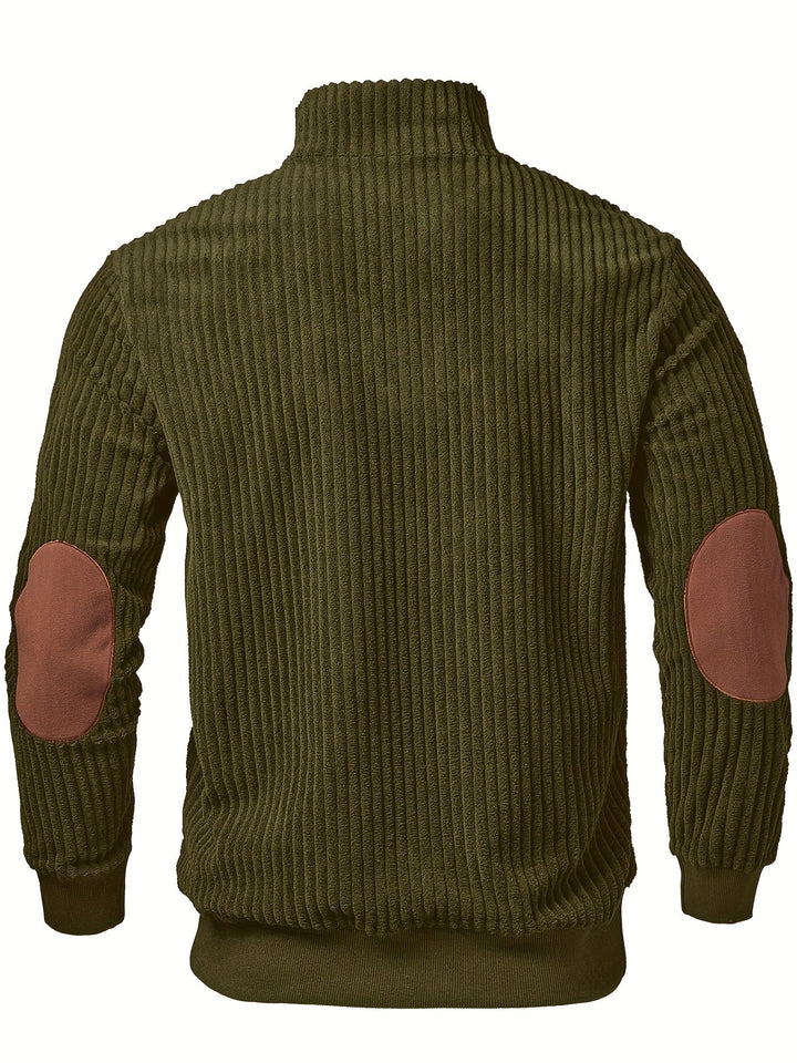 kortez – Lässiger Strickpullover Mit Halbem Reißverschluss