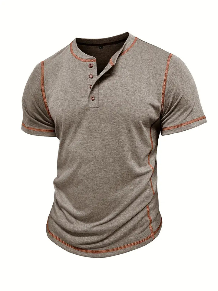 Orazio - Kurzarm T Hemd Mit Knopf
