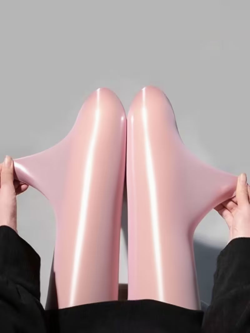 Bekah – Hochglänzende Stretch Strumpfhose Mit Fußteil