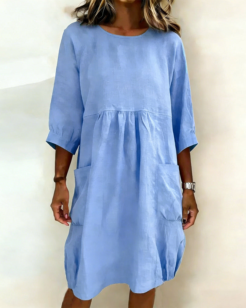 Maleesha - Stilvolles Kleid Mit Weiten Ärmeln