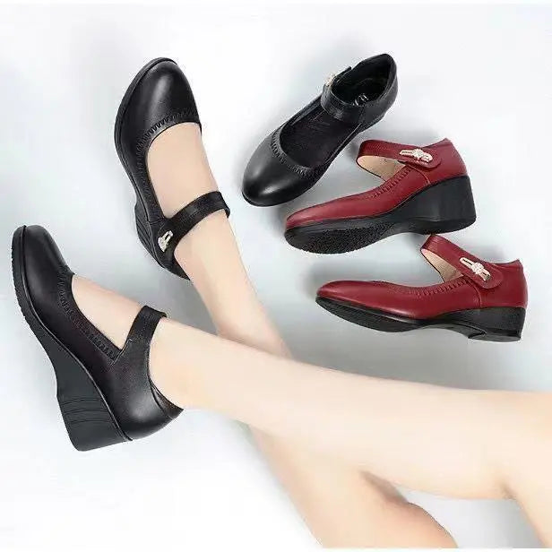 Aikaterina – Schuhe Mit Runder Spitze Und Schnallenriemen