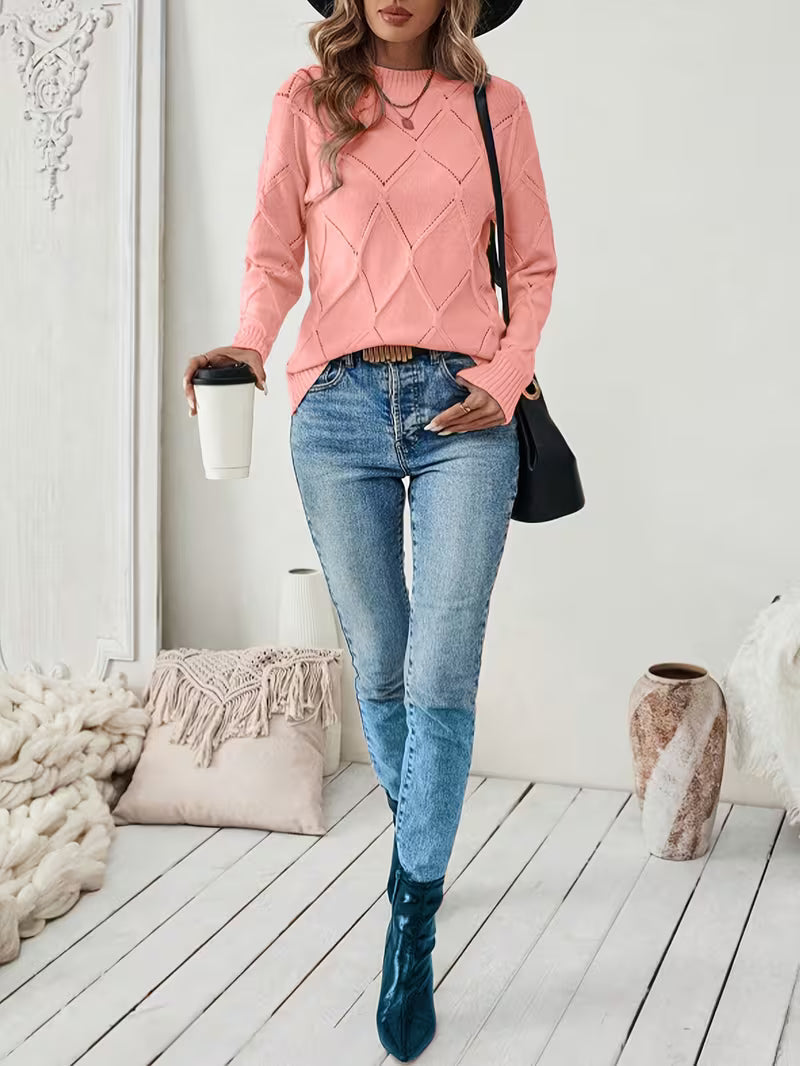 Filisha – Strick Pullover Mit Rundhalsausschnitt