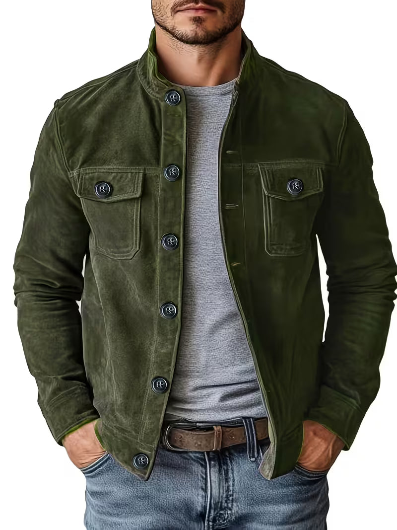 Jelil – Wildleder Jacke Mit Zwei Vordertaschen