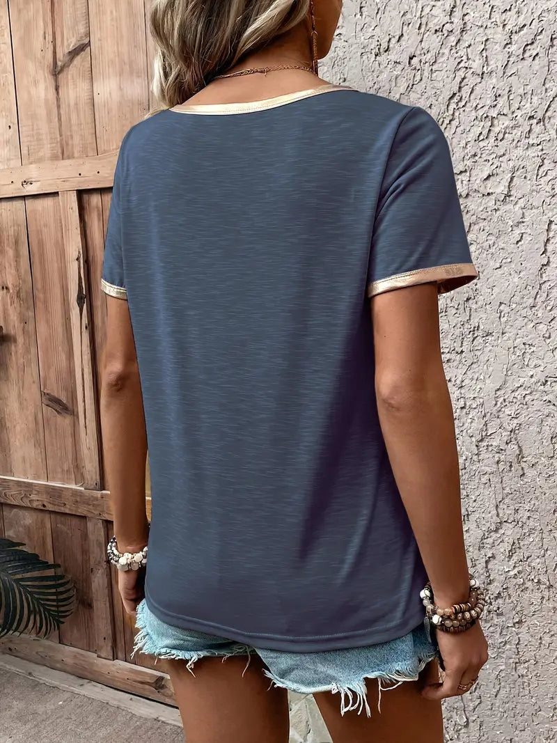 Lamprini - Elegantes Kurzarm T-Hemd