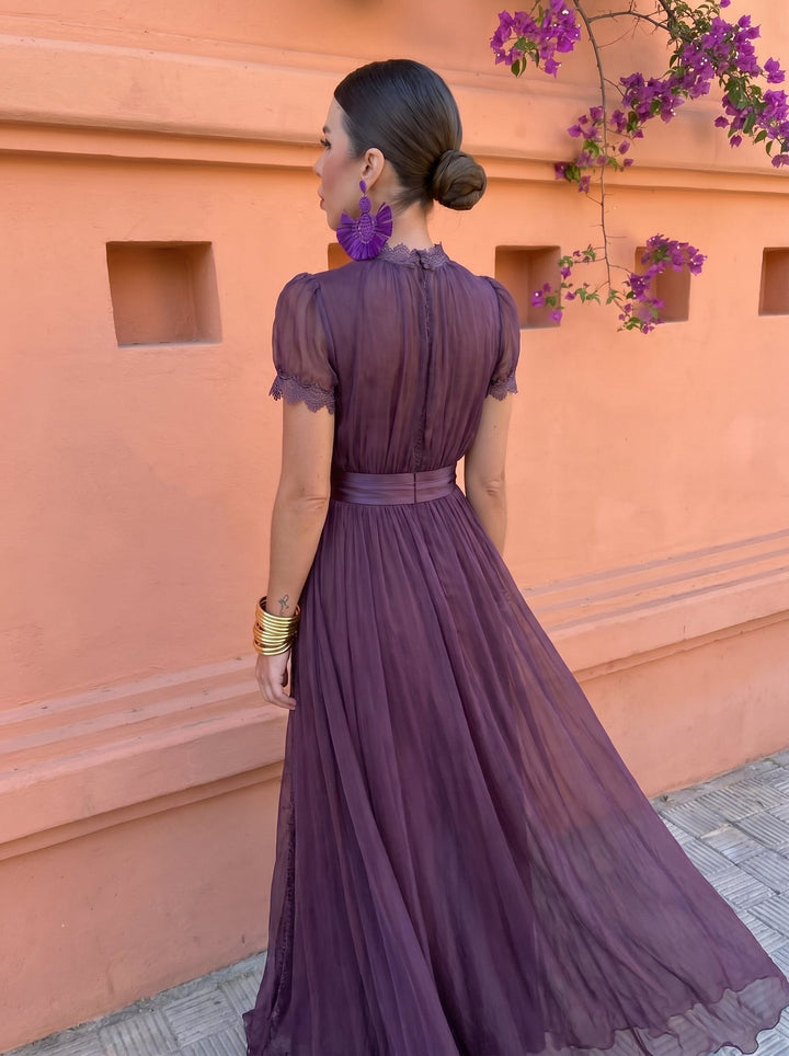Eshley – Vintage Maxikleid aus Chiffon