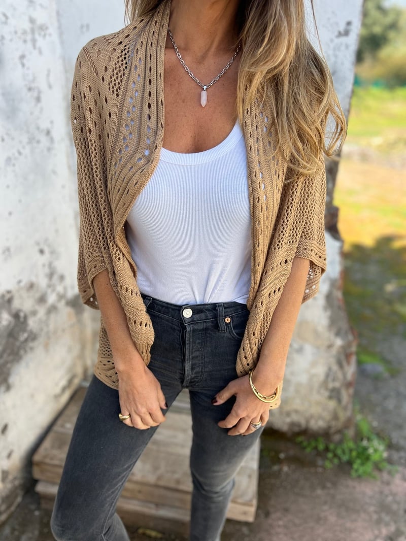 Veronique – Cardigan Mit Halben Ärmeln