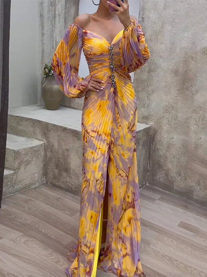 Hileni - Schickes Kleid Mit V-Ausschnitt