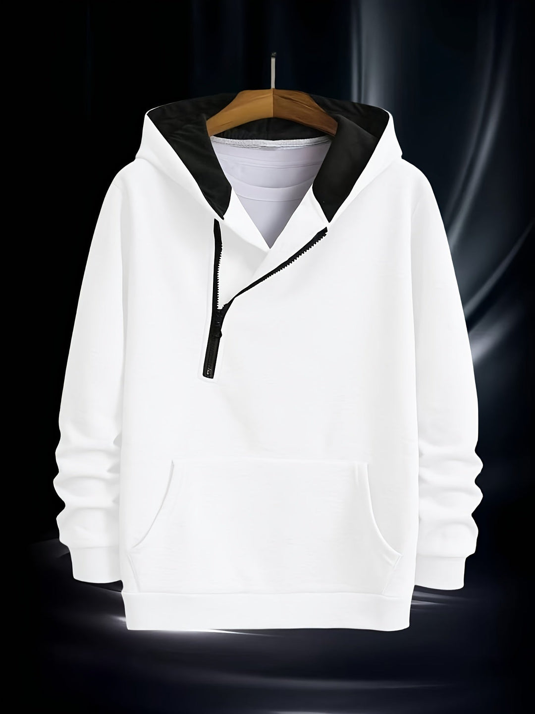 Jaylen - Langärmliges Kapuzen Sweatshirt Mit Halbem Reißverschluss