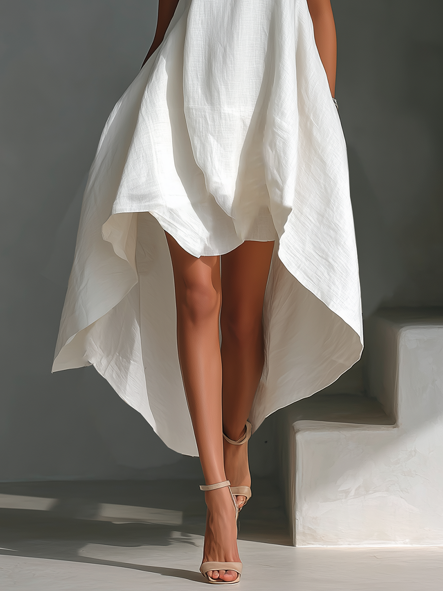 Alyna – Ärmelloses Midikleid Mit Asymmetrischem Saum