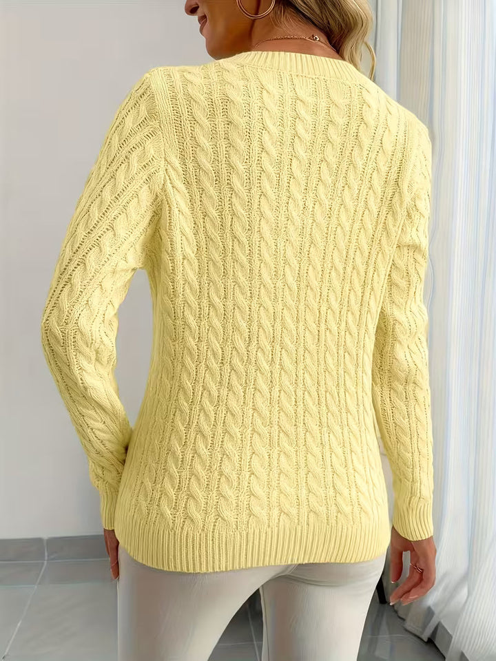 Lenea – Langarm Pullover Mit Zopfmuster