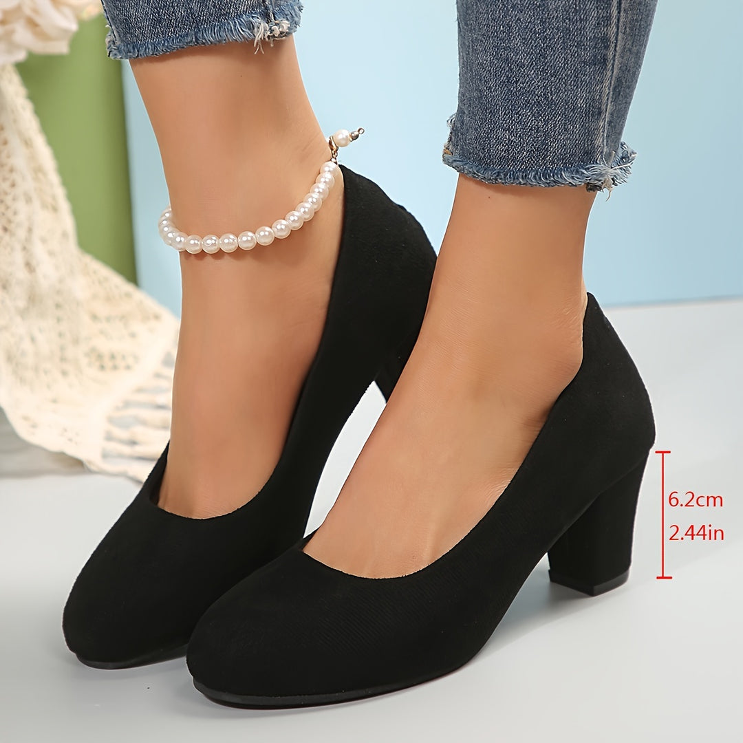 Kirstten – Pumps Aus Wildleder Mit Blockabsatz
