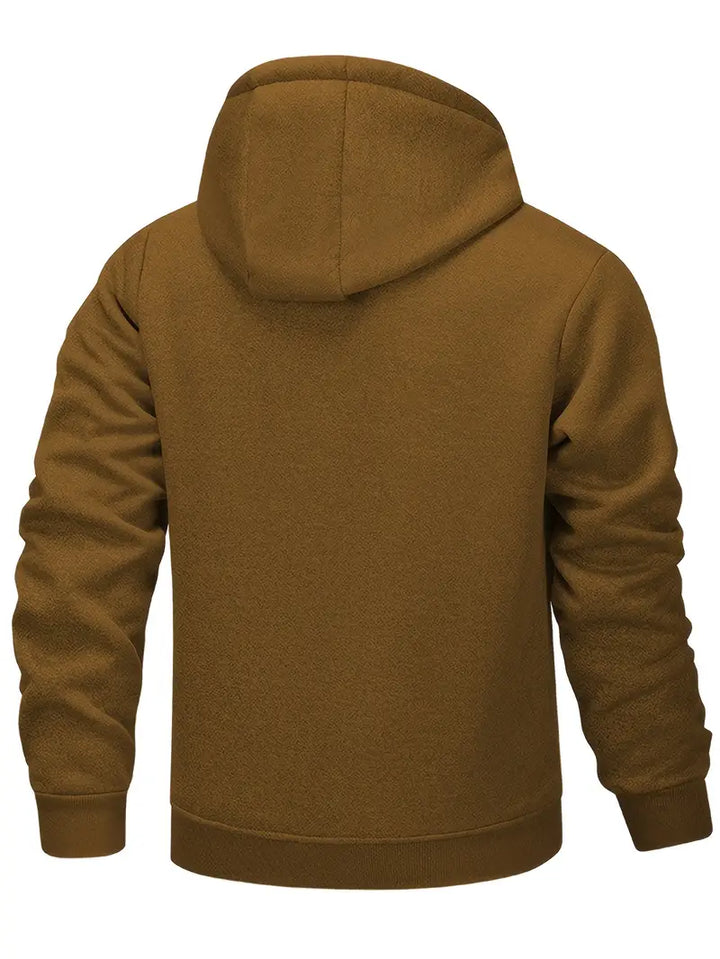 Helge - Lässiger Kapuzenpullover Mit Langen Ärmeln Und Reißverschluss