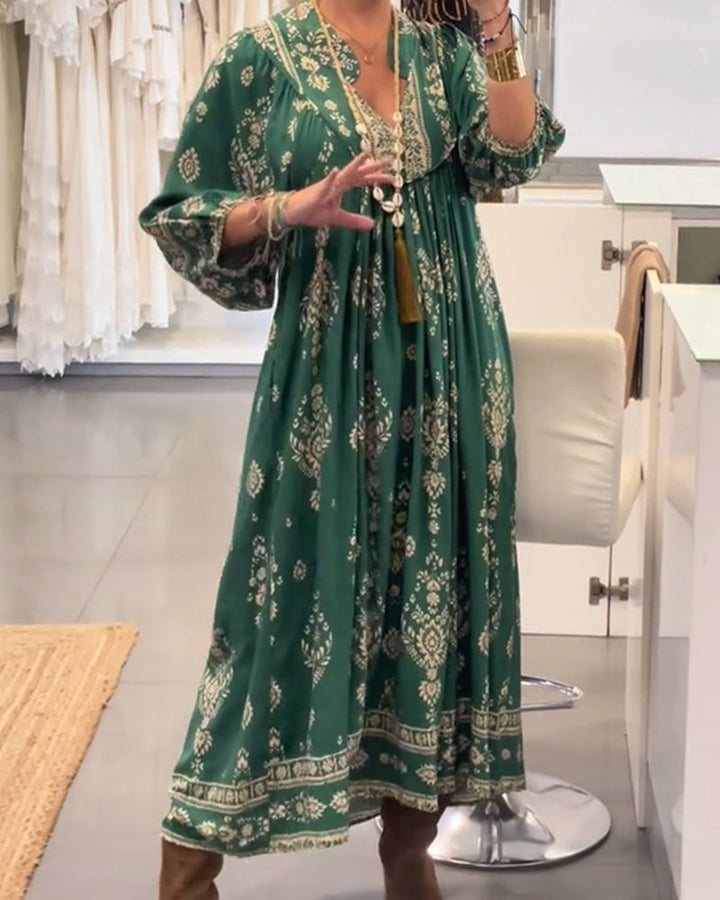Zonia – Lässiges Bedrucktes Kleid Mit Taschen