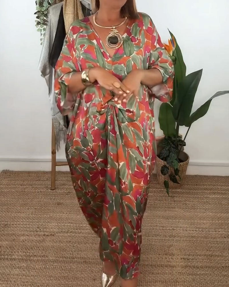 Shilisa – Kleid Mit V-Ausschnitt Und Zopfmuster