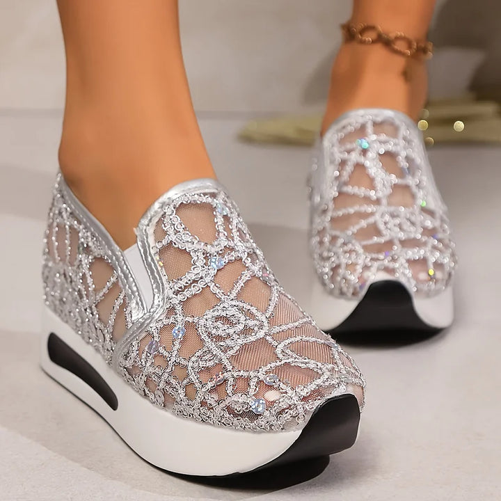 Heleen – Turnschuh Mit Hoher Taille Und Pailletten