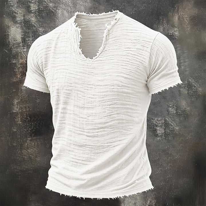 Pavel - Vintage T-shirt Mit V-ausschnitt