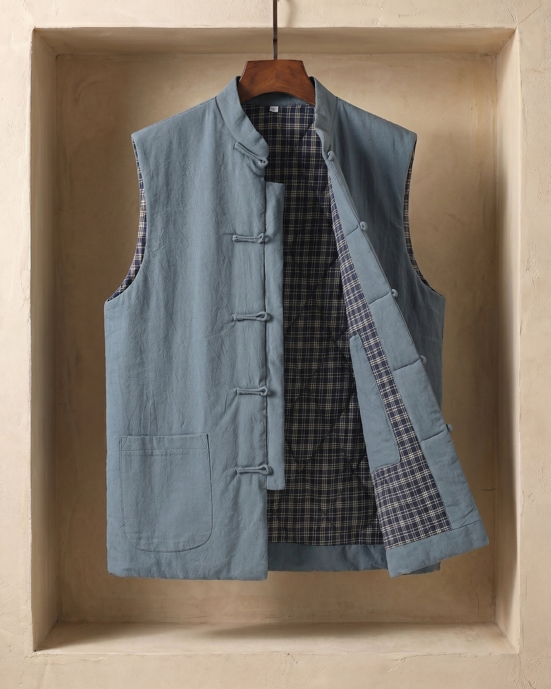 Fredrick - Weste im Vintage-Stil Mit Aufgesetzten Taschen